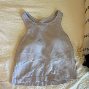 Lulu lemon, Ebb to street cropped racer back tank top, light purple